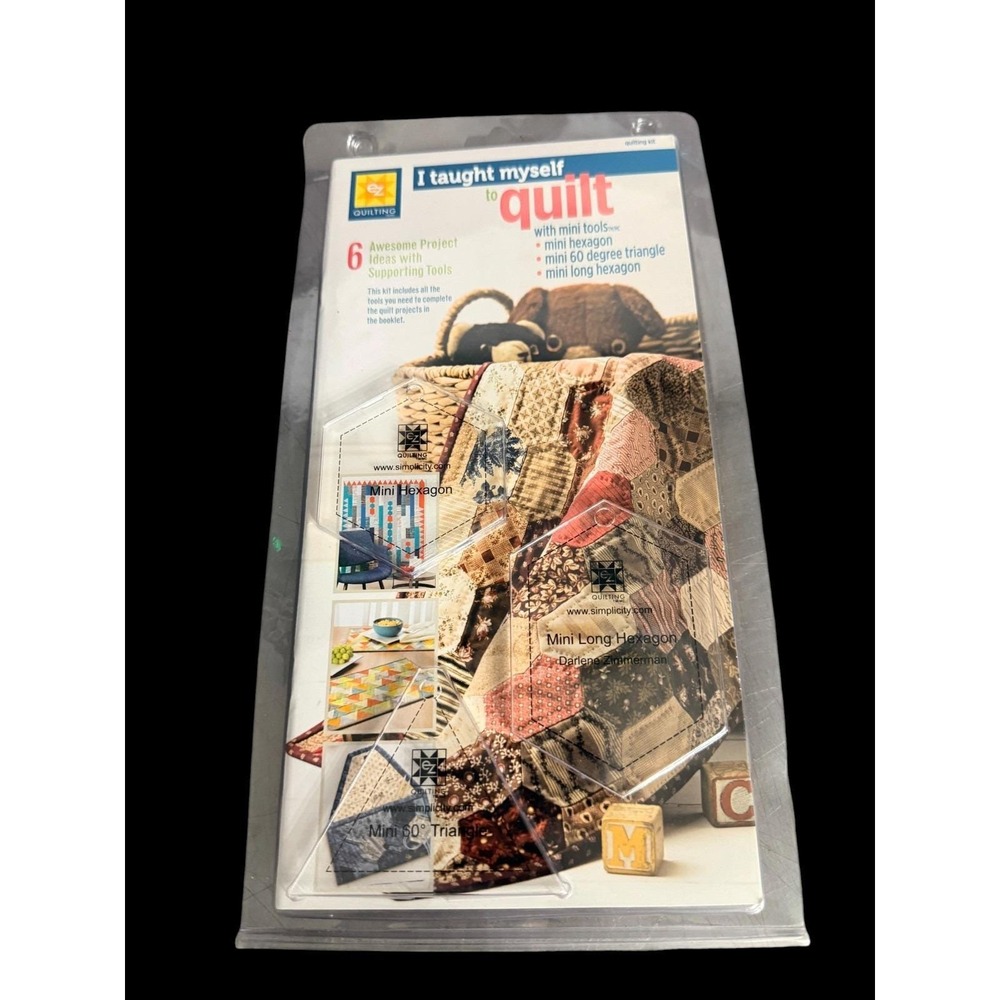 EZ Quilting I Taught Myself To Quilt Kit w/Mini Tools: Hexagon & Triangle 882238